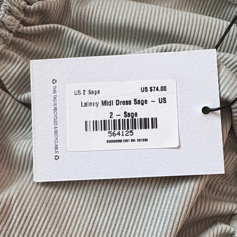 NWT Princess Polly Lainey Midi Dress Sage - Picture 3 of 6